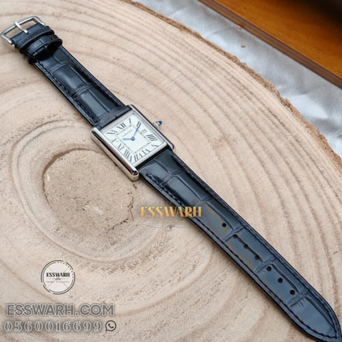 ساعة كارتير تانك موست مقاس 33.7 x 25.5 mm صغير جلد