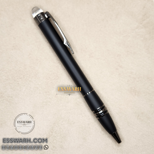 قلم مونت بلانك - اسود كامل مطفي فرار - موديل رقم M...