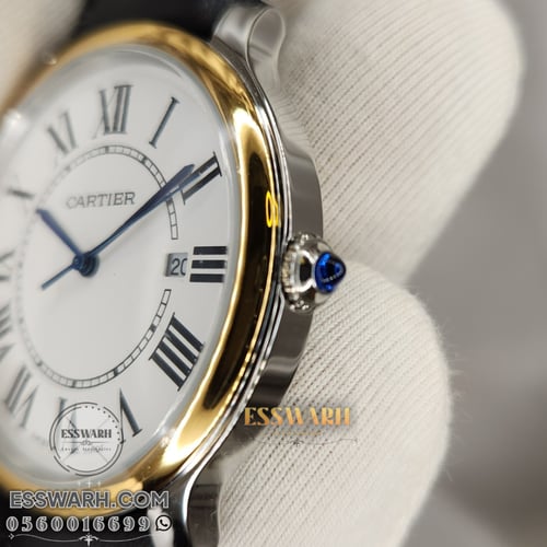 ساعة كارتير راوند موست ايطار ذهبي مقاس 39 القفل ال...