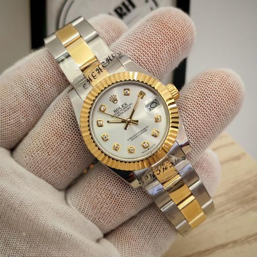 ساعة رولكس ديت جست - موديل نسائي - مقاس 31 - اوتوم...