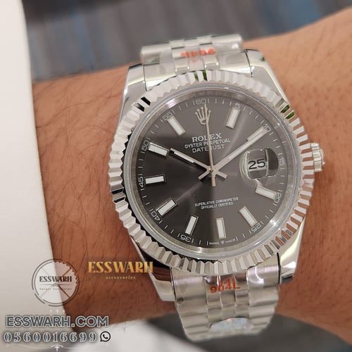 ساعة رولكس ديت جست مقاس 41 سوبر كوالتي ايطار خشن ا...