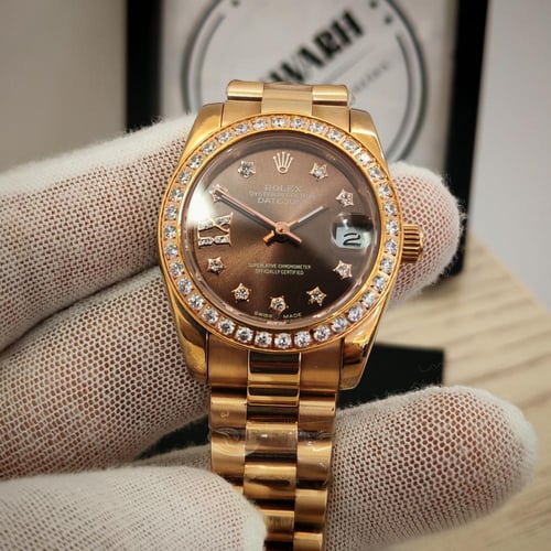 ساعة رولكس ديت جست - موديل نسائي - مقاس 31 - اوتوم...