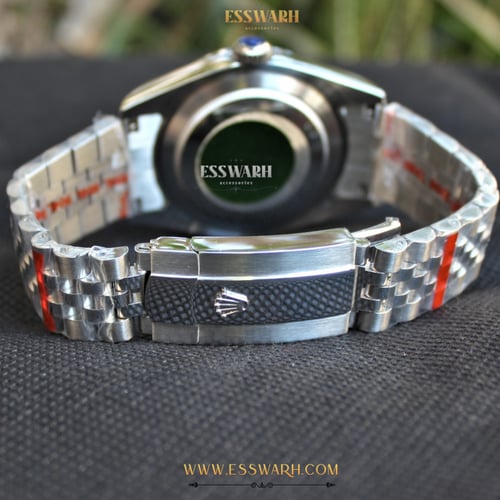 ساعة رولكس ديت جست ارقام لاتينية خضراء - مقاس 41 م...