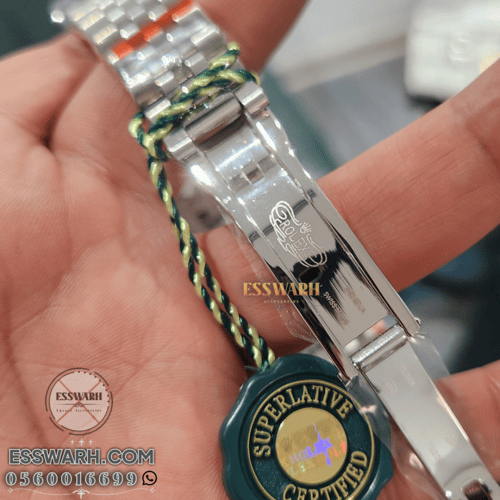 ساعة رولكس ديت جست مقاس 41 ارقام لاتينية خضراء اوت...