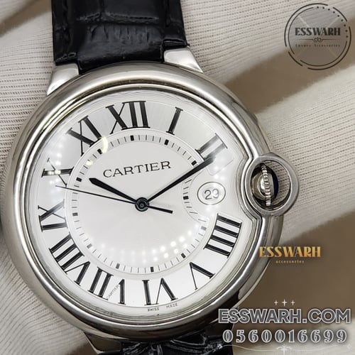 ساعة كارتير بالون - سير جلد اسود مقاس 40