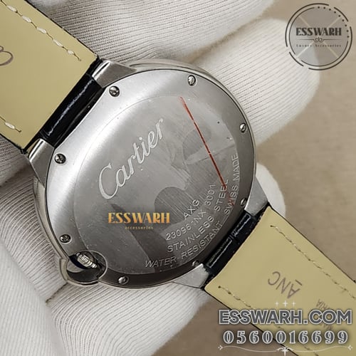 ساعة كارتير بالون - سير جلد اسود مقاس 40