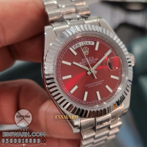 ساعة رولكس داي ديت مقاس 41 مينا عودي لامع لون جديد...
