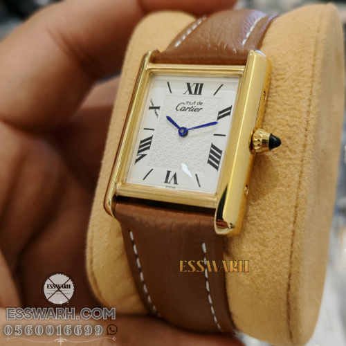 ساعة كارتير تانك موست مقاس 33.7 x 25.5 mm صغير - ا...