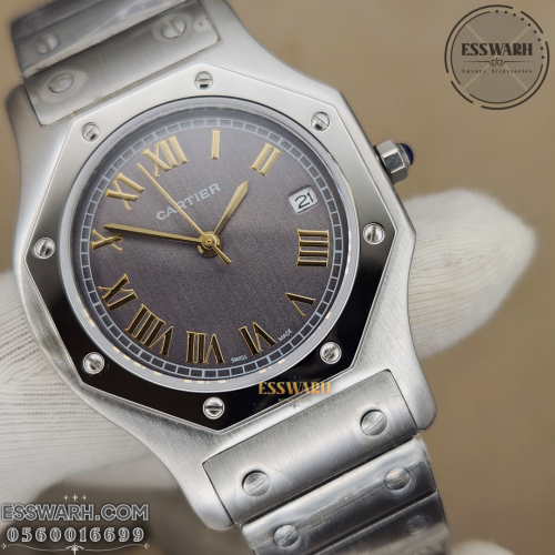 ساعة كارتير سانتوس اوكتاجون - مقاس 36 صغير - مينا...