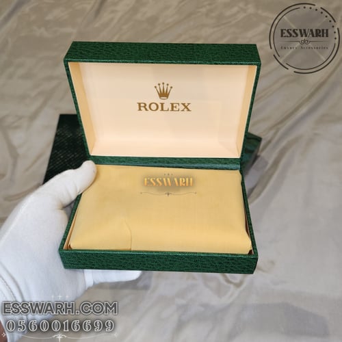 علبة ساعة رولكس الصغيرة مع الكيس - اطلبها مع المنت...