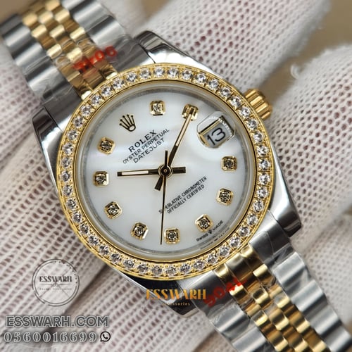 ساعة رولكس ديت جست - موديل نسائي - مقاس 31
