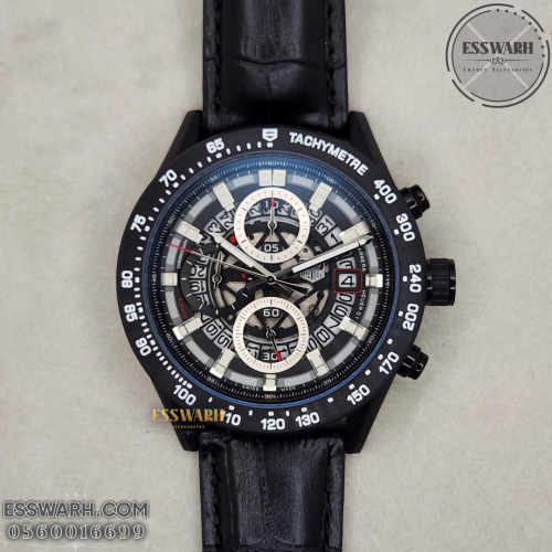 تاق هوير كاريرا - مكينة بطاريات سير جلد اسود مينا...