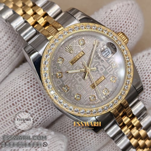 ساعة رولكس ديت جست - موديل نسائي - مقاس 31