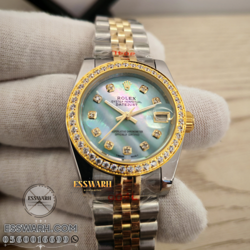 ساعة رولكس ديت جست - موديل نسائي - مقاس 31 - اوتوم...