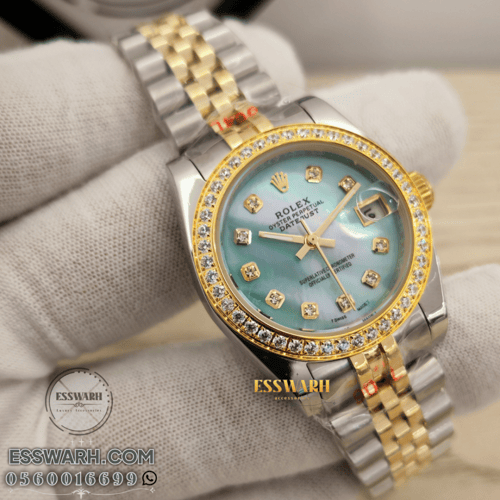 ساعة رولكس ديت جست - موديل نسائي - مقاس 31 - اوتوم...