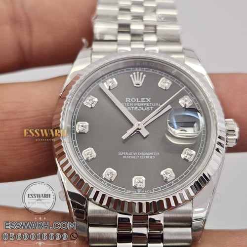 ساعة رولكس ديت جست ماستر كوالتي مكينة سويسرية مقاس...