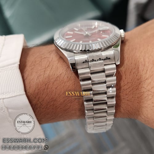 ساعة رولكس داي ديت مقاس 41 مينا عودي لامع لون جديد...