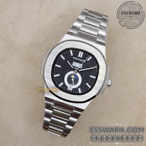 ساعة باتيك فيليب نوتيلوس كونوقراف مينا اسود مقاس 4...