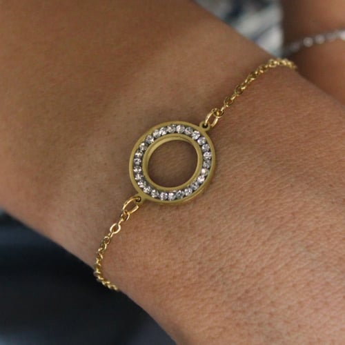 اسورة فاخرة نسائية حلقة دائرية مرصعة بالفصوص من ال...