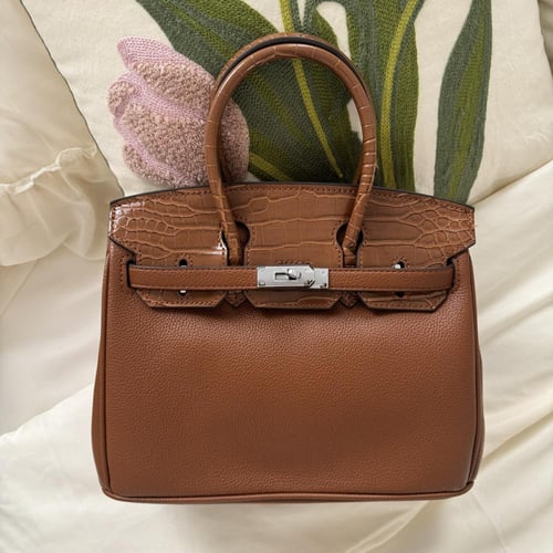 بيركن 25سم - لون جملي جلد كروك