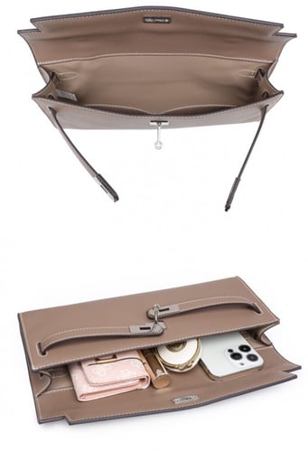 كلتش باق (2) - لون كحلي جلد نعام