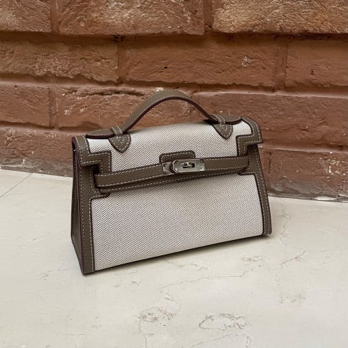 سمول باق (2) - لون بني رمادي/قماش