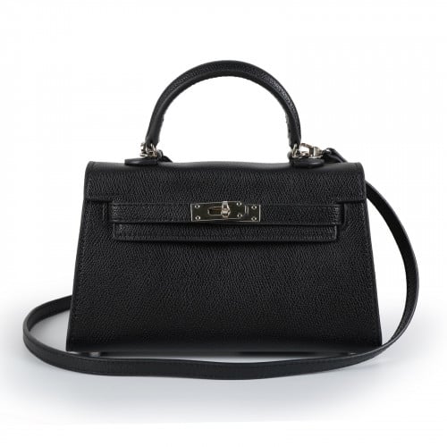 ميني باق 19سم لون اسود بخياطة سوداء