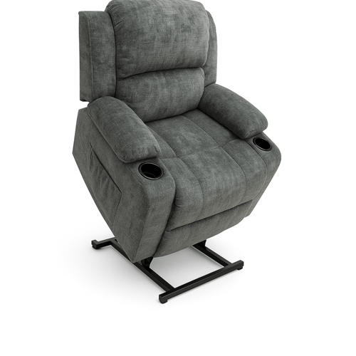 كرسي استرخاء متحرك بخاصية مُساعد الوقوف وحامل أكوا...