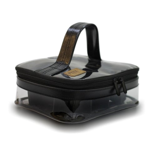 حافظة 12 بيالة شفاف أسود