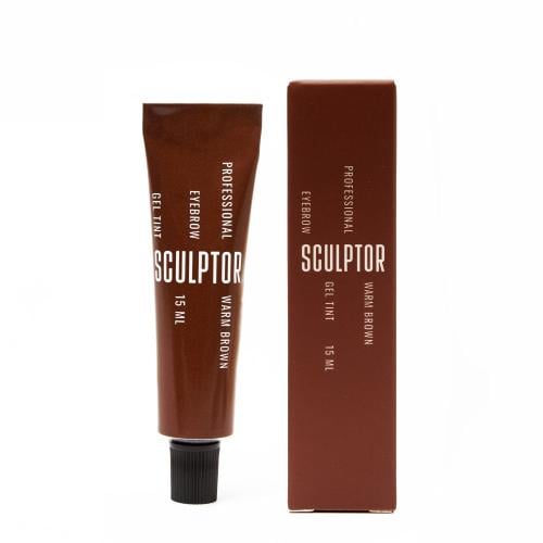 Premium gel brow color that gives the desired shade to hair and skin WARM BROWN 15 ml, SCULPTOR