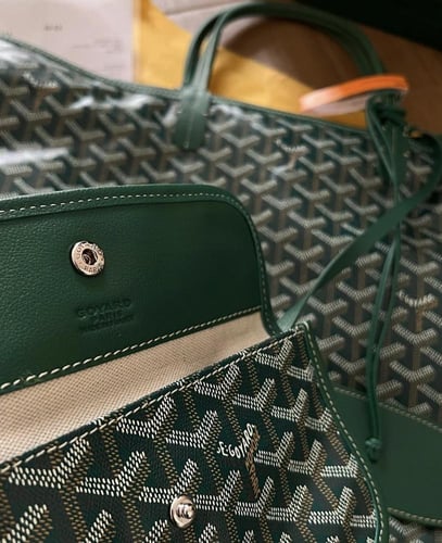 Goyard Green Tote Bag