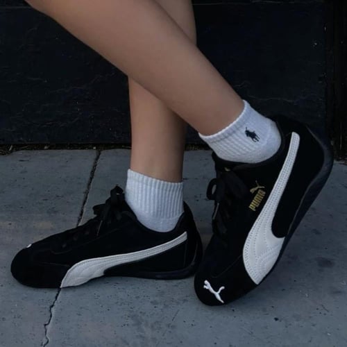 ‏حذاء بوما سبيد كات أسود أبيض