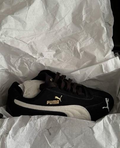 ‏حذاء بوما سبيد كات أسود أبيض