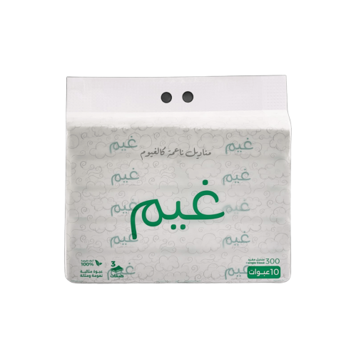 مناديل غيم ناعمة 3 طبقات 300 منديل × 10 عبوة 3000...