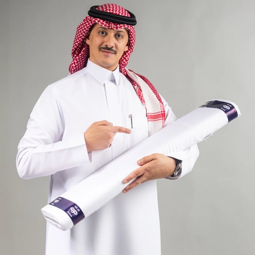 طاقة كوري نص واقف - Korean Semi-Stiff Fabric by Al...