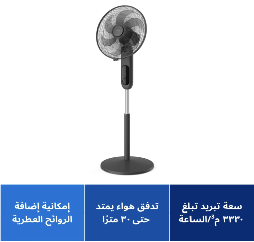 فيليبس مروحة عمودية الفئة 600، 47 واط، تدفق هواء 3...