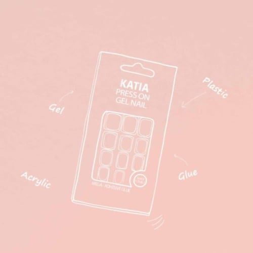 اظافر اوفال لاصق ذاتي لون نود لامع كاتيا 25 - Kati...