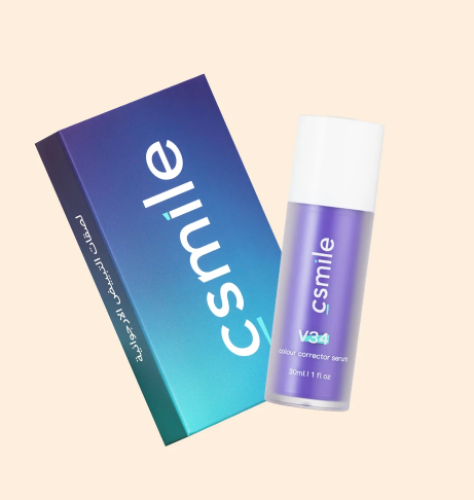 مجموعة التبييض الأرجوانية لتفتيح الأسنان وإشراقة الابتسامة من Csmile