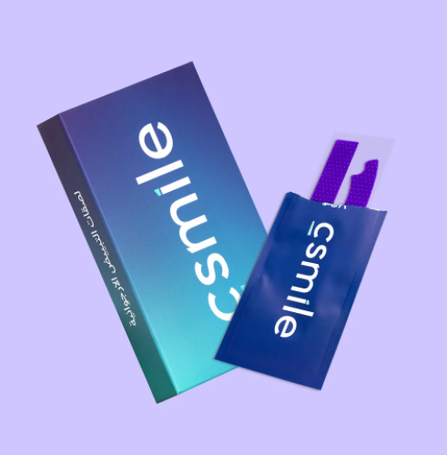 لصقات تبييض الأسنان الأرجوانية Csmile