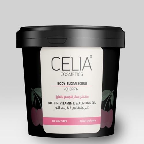 سيليا مقشر سكر زيتي بالكرز 600 غرام -Celia Cherry...