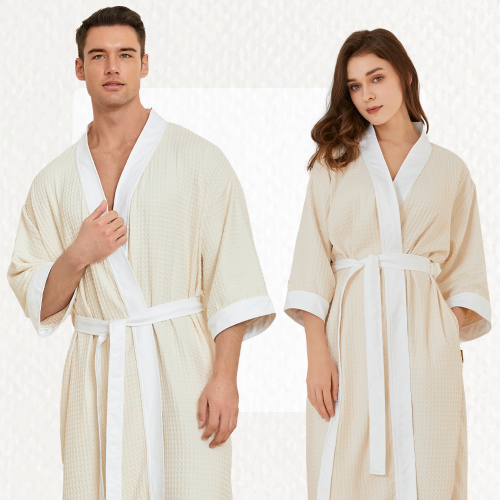 روب استحمام وافل سكري ريفي - Off-White Waffle Bath...
