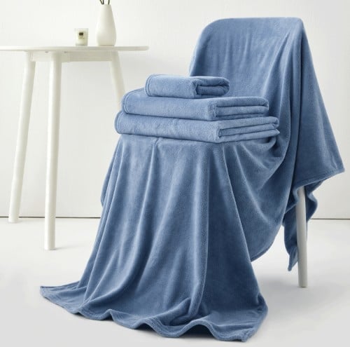 منشفة استحمام مودرن بترولي ازرق - Modern petrol bl...