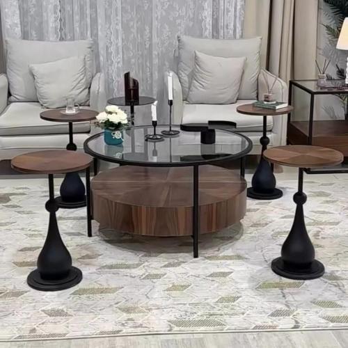 طقم طاولات قشر جوز