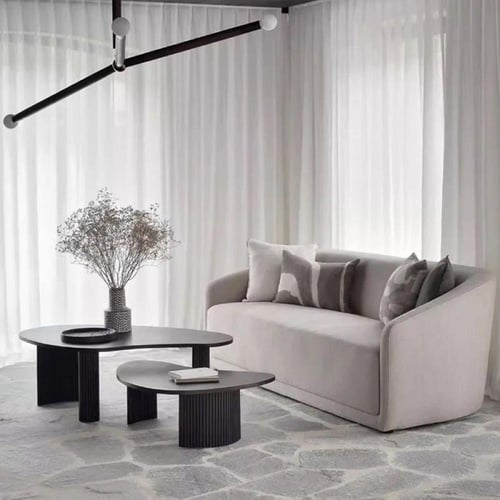 طقم طاولات قهوة خشب السنديان