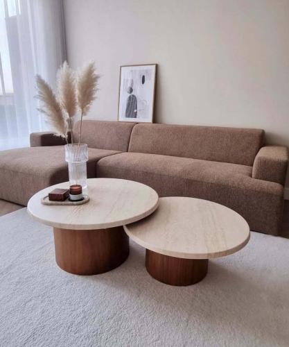 طقم طاولات قهوة بديل رخام