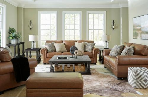 طقم كنب جلد 6 اشخاص