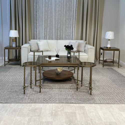 طقم طاولات قهوة مع 2 زاوية