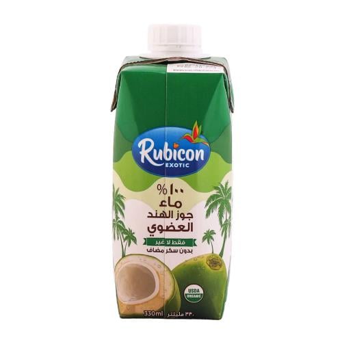 روبيكون اكزوتيك 100 % ماء جوز الهند العضوي 330 مل