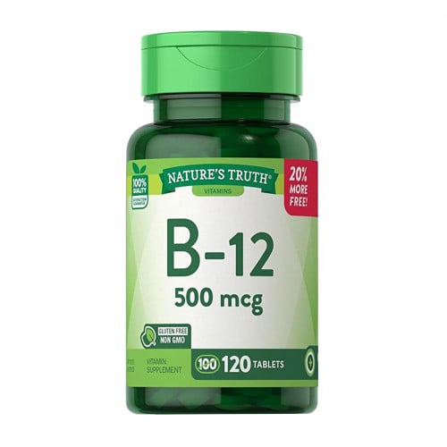 ناتشرز تروث فيتامين بي 12 قوة 500 مجم 120 حبة