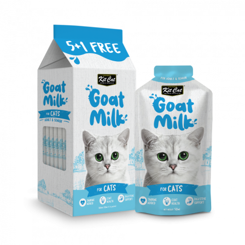 كت كات اظرف حليب الماعز للقطط البالغة 50X6غ